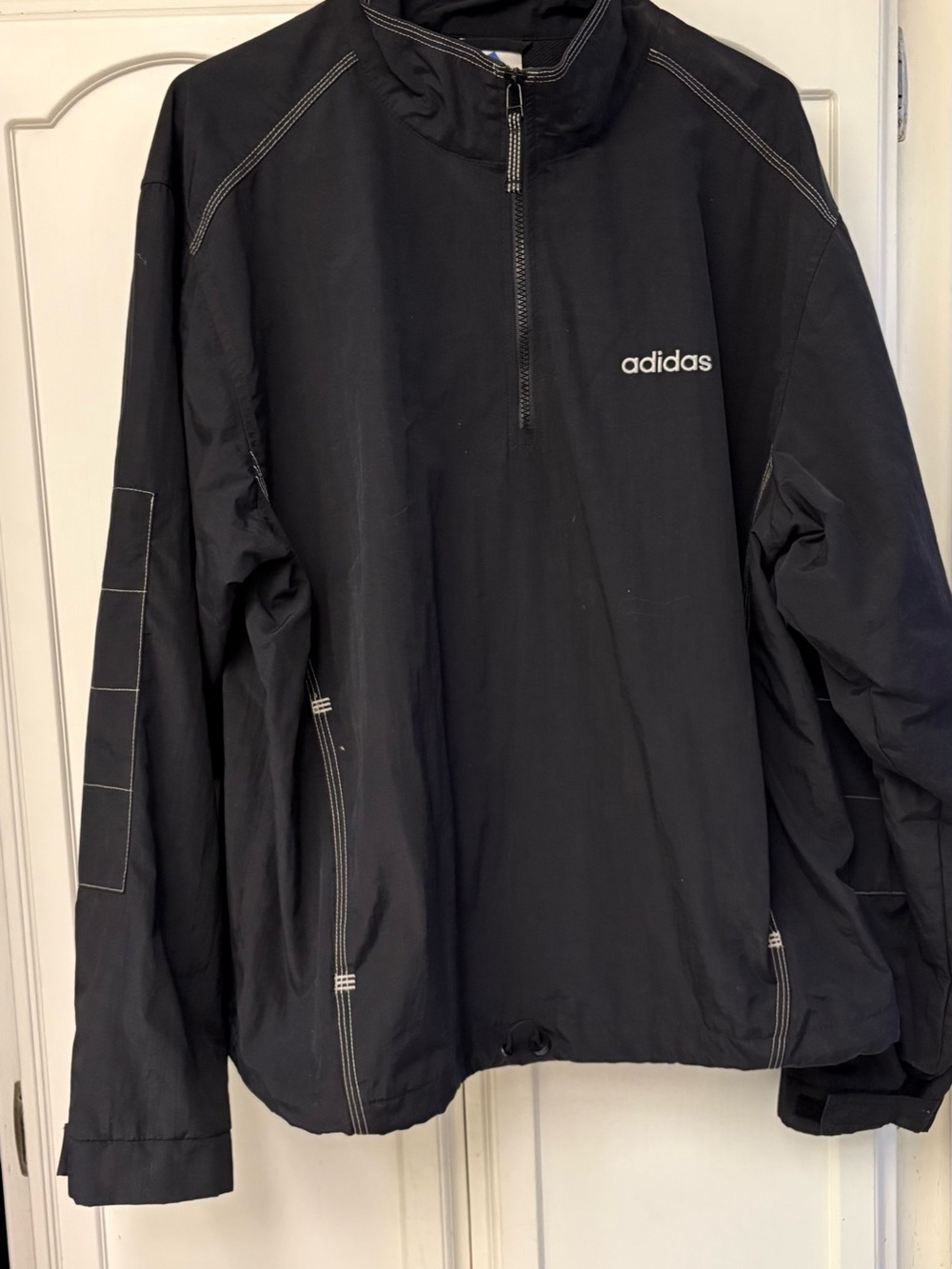 adidas Black Lightweight Half-Zip Pullover Jacket